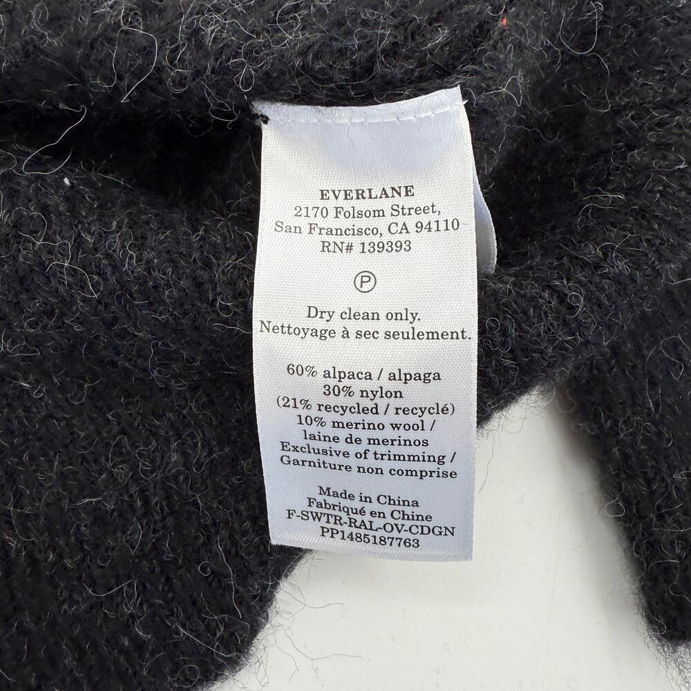 EVERLANE Womens Wool Alpaca Knit Sweater Size XXS Oversized Grandpa Cardigan - Picture 6 of 8